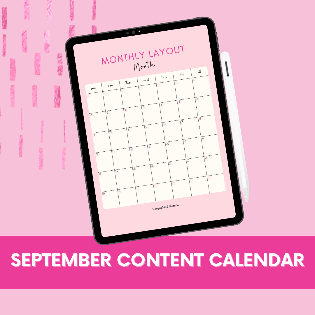 Digital Content Calendar - SEPTEMBER 2025