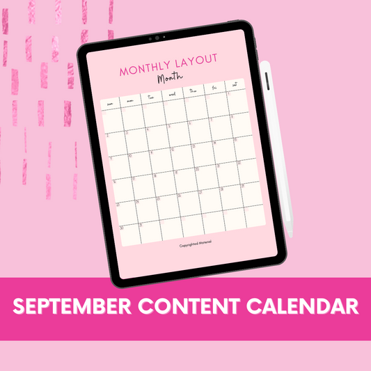 Digital Content Calendar - SEPTEMBER 2024
