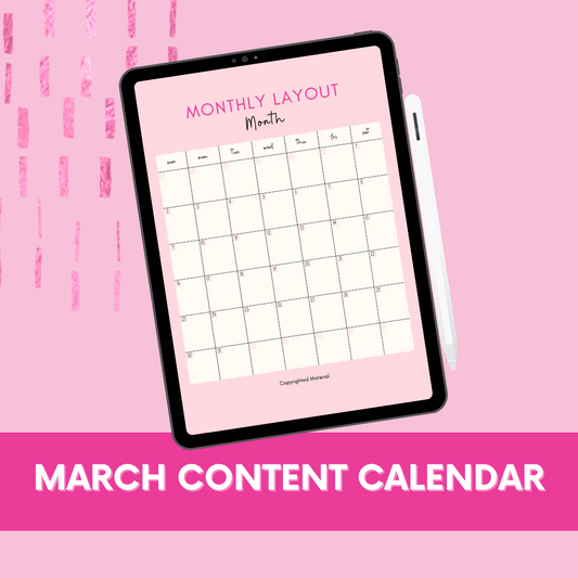 Digital Content Calendar - MARCH 2024