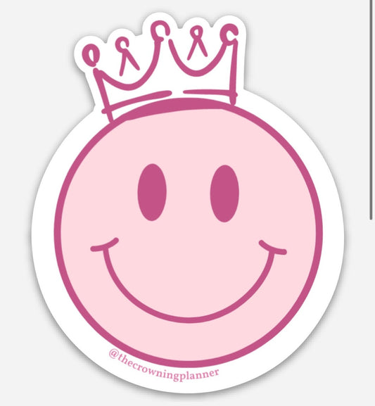 Smiley Crown Sticker